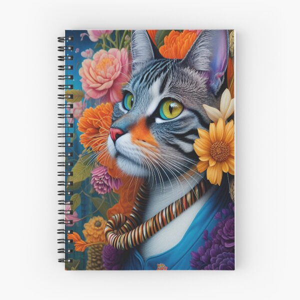 Item preview, Floral Cat/ Acrylic Digital Portrait  designed and sold by Whisker Blossoms.
