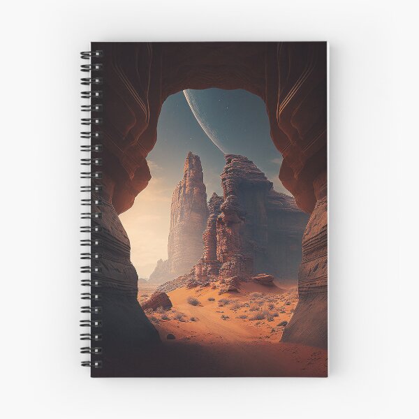 Item preview, A Stunning Vista: Digital Art Captures the Beauty of a Cave and the Red Rock Desert Landscape designed and sold by BIBIHOX.