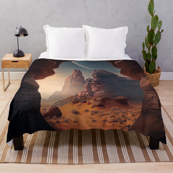 Item preview, A Stunning Vista: Digital Art Captures the Beauty of a Cave and the Red Rock Desert Landscape designed and sold by BIBIHOX.