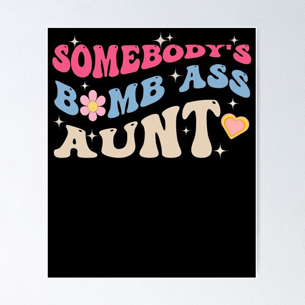 Item preview, Somebodys Bombass Aunt Retro Groovy Auntie designed and sold by sasigifts.