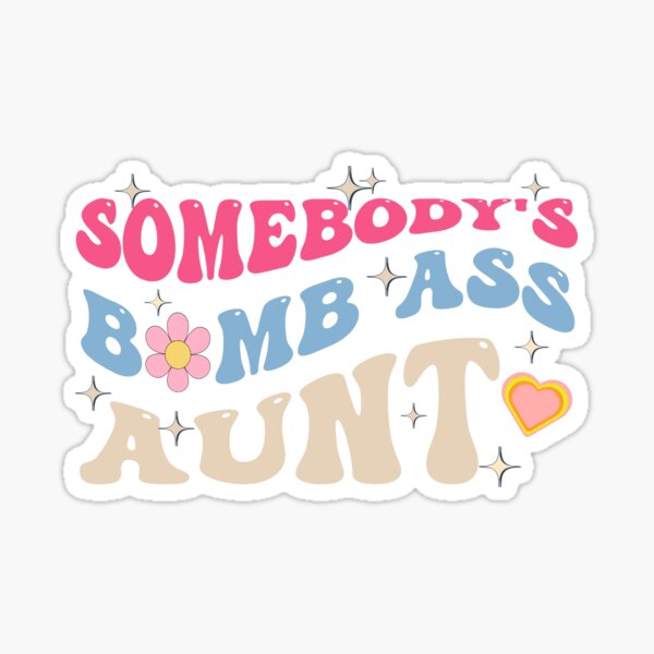 Item preview, Somebodys Bombass Aunt Retro Groovy Auntie designed and sold by sasigifts.