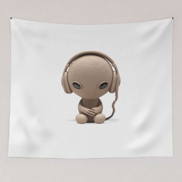 Item preview, Alien with Headphones - The Stone Collection designed and sold by FiveIntentions.