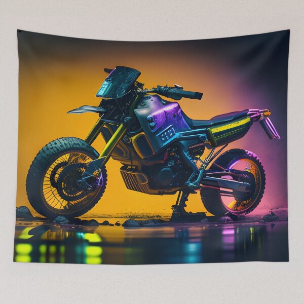 Item preview, Futuristic Cyberpunk Neon Dirt Bike designed and sold by beluxe.