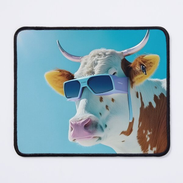 Item preview, Ski Bum winter sports Cow - Animal Art designed and sold by Chrisjeffries24.