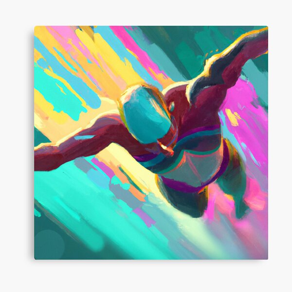 Item preview, Very cool painted swimmer  designed and sold by Zwembad Vergelijker.