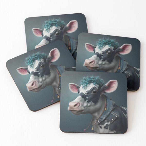 Item preview, Punk Rock Cow - Animal Art designed and sold by Chrisjeffries24.