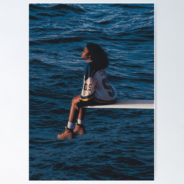 Item preview, SZA SOS Album Cover Waves Poster designed and sold by PopShopBant.