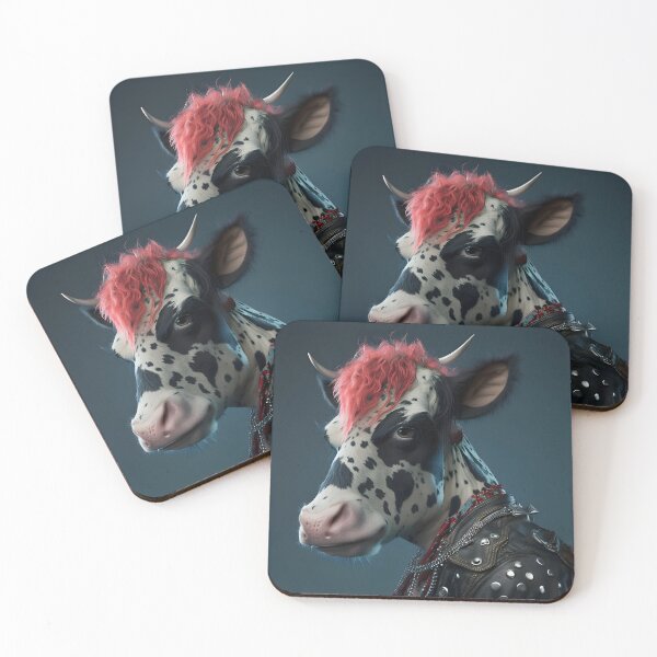 Item preview, Punk Rock Cow - Animal Art designed and sold by Chrisjeffries24.