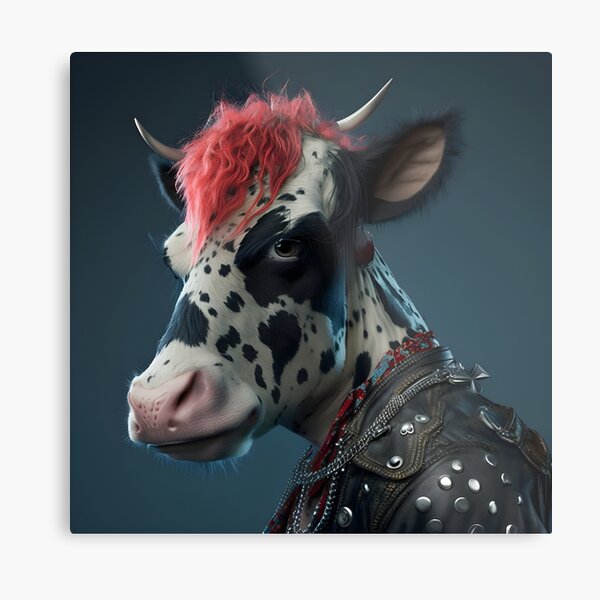 Item preview, Punk Rock Cow - Animal Art designed and sold by Chrisjeffries24.