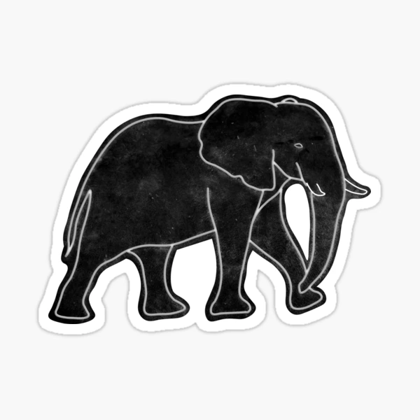 Neon Design of an Elephant " Sticker for Sale by designsasstultd | Redbubble