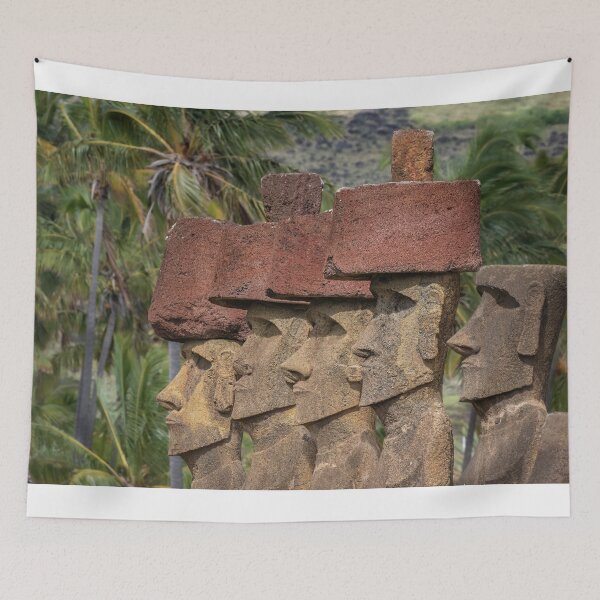 Item preview, Statues of Easter Island Chile designed and sold by PhotoArt by Joan Carroll.