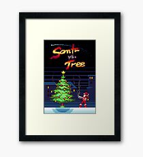 Santa VS Tree Framed Print