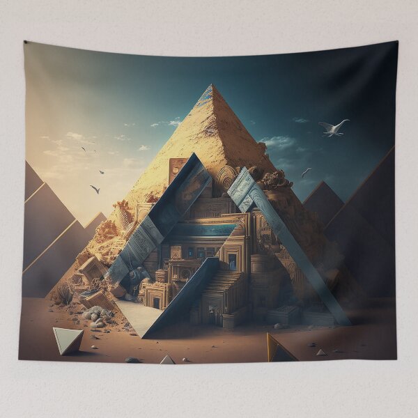 Item preview, Reimagining the Past: Abstract Digital Interpretation of the Pyramids designed and sold by BIBIHOX.