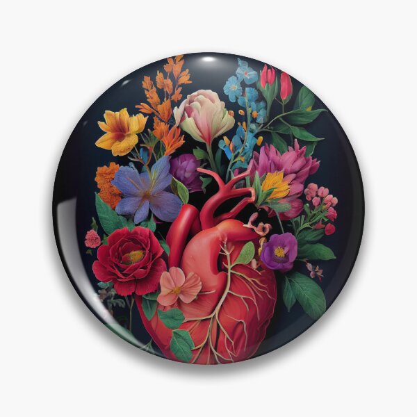 Item preview, Valentine's Day Flowers, Floral Anatomically Correct(ish) Heart Composition designed and sold by SmilingShiba.