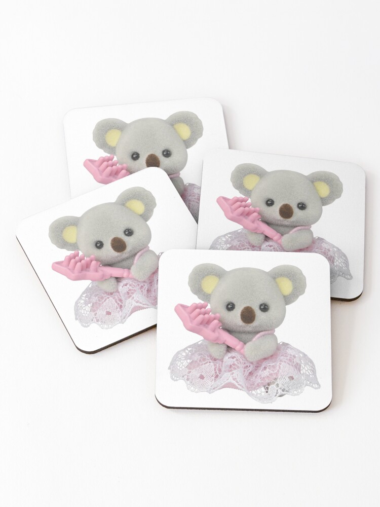 koala sylvanian families aesthetic Coasters (Set of 4) for Sale by nayomii