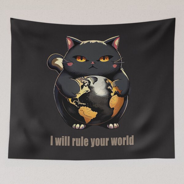 Item preview, Evil cat rule world designed and sold by Quiki.