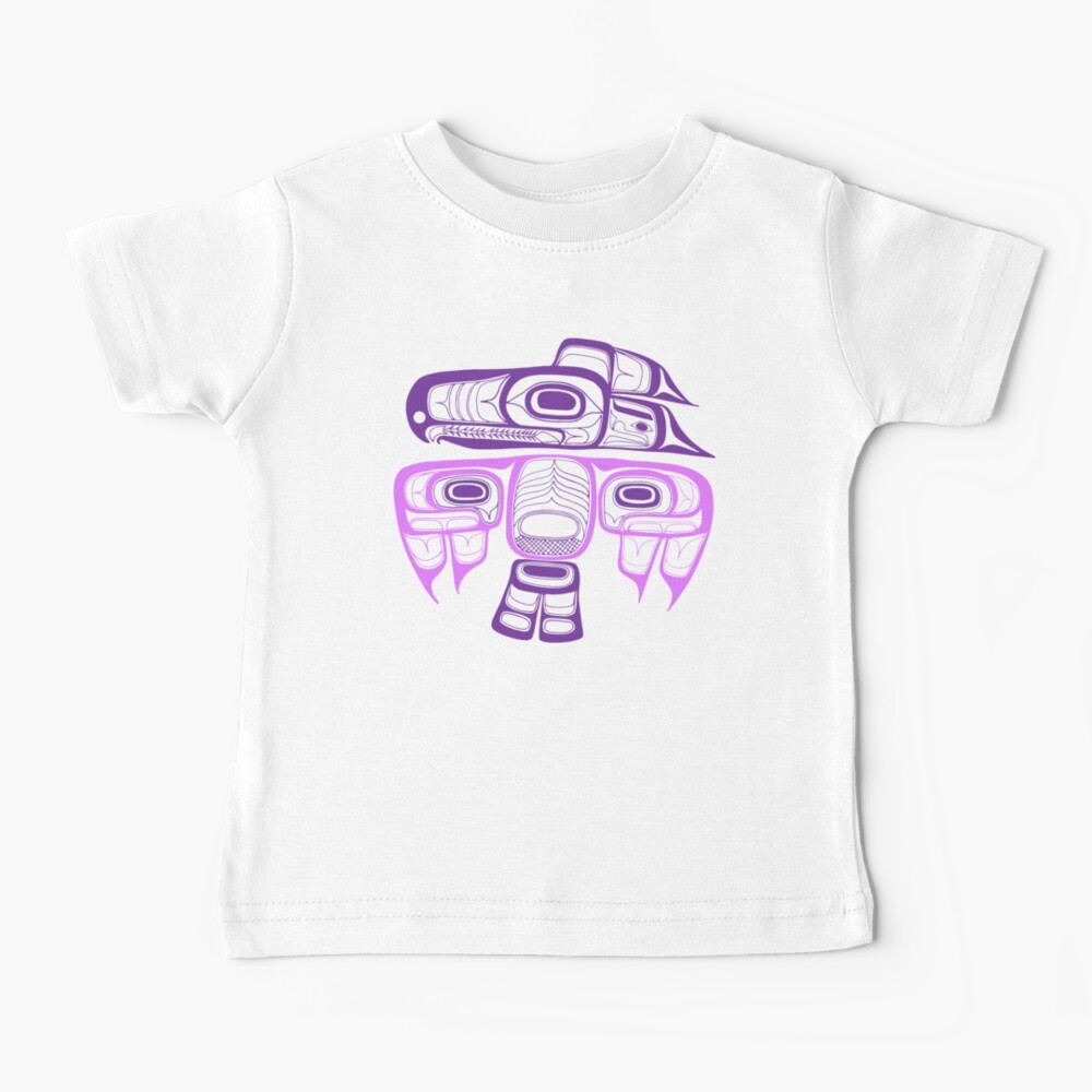 Native American Style Art: Tlingit thunderbird purple Baby T-Shirt