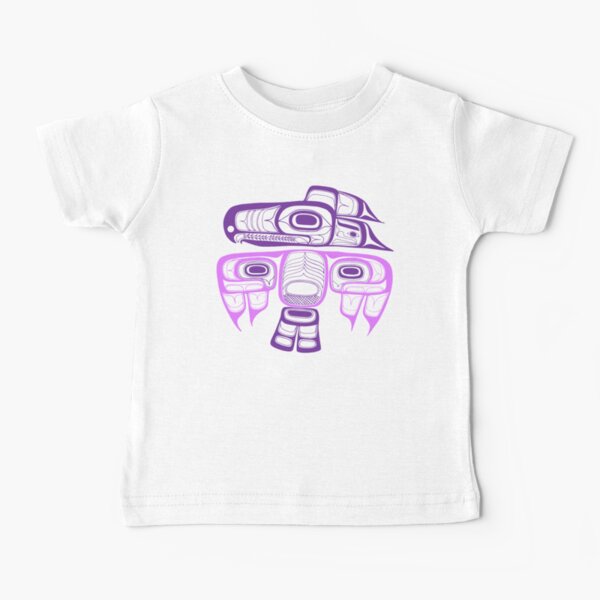 Native American Style Art: Tlingit thunderbird purple Baby T-Shirt