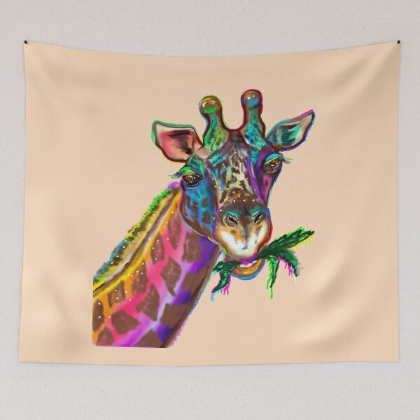 Item preview, Funky Retro Vintage Flower Power Cute Giraffe designed and sold by Artonmytee.