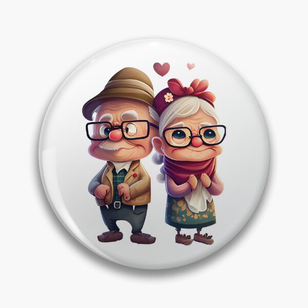 Item preview, Happy old Cute Couple Valentine designed and sold by addthana.