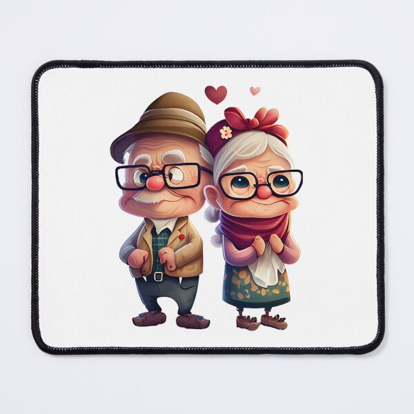 Item preview, Happy old Cute Couple Valentine designed and sold by addthana.