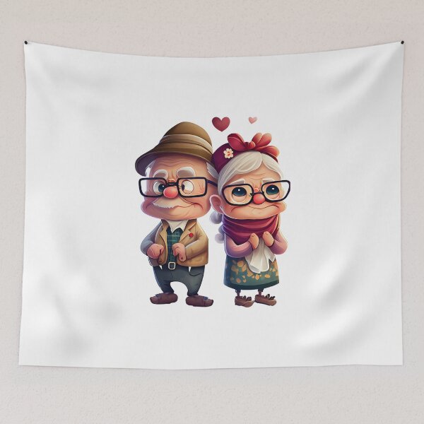 Item preview, Happy old Cute Couple Valentine designed and sold by addthana.