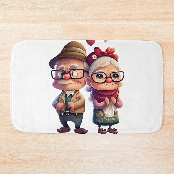 Item preview, Happy old Cute Couple Valentine designed and sold by addthana.