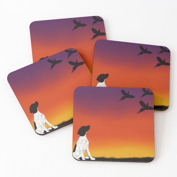 Item preview, Black Roan German shorthair pointer sunset designed and sold by Horsequeenozie.