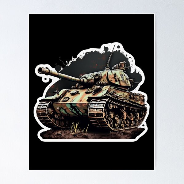 Item preview, Retro imaginary tank, designed and sold by PizamxArt.