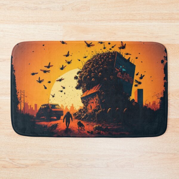 Item preview, Mutated Bee Swarm In Post Apocalyptic Streets designed and sold by Nightarcade.