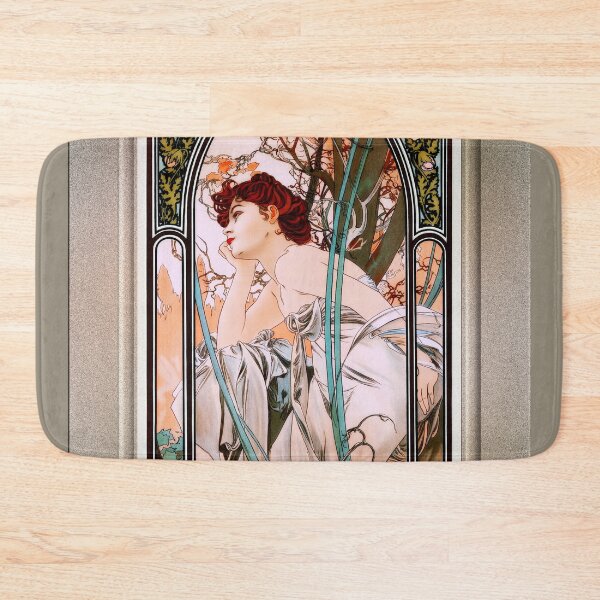 Item preview, Evening Reverie by Alphonse Mucha Remastered Xzendor7 Vintage Art Reproductions designed and sold by Xzendor7 Digital Art Creations.