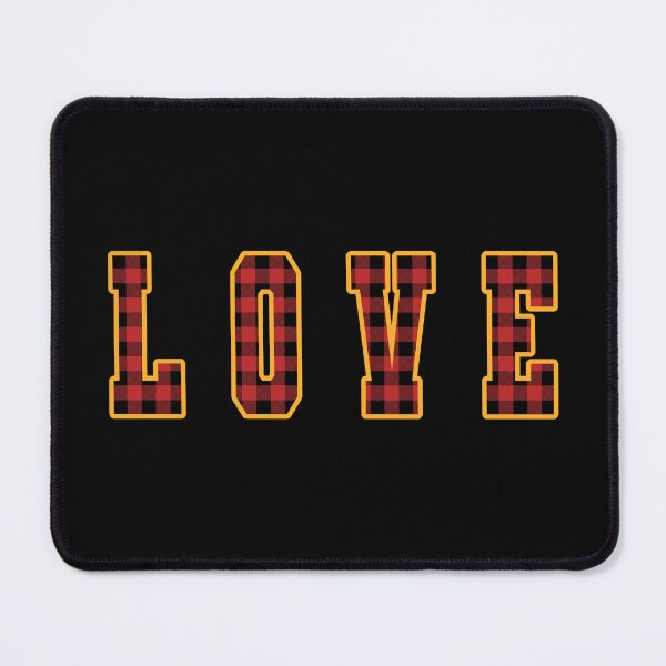 Item preview, Love written in Plaid Varsity Letters Gold designed and sold by Grepthor.
