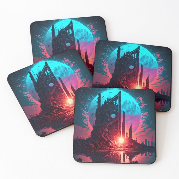 Item preview, Neonpunk futuristic Dystopian city designed and sold by SuperSoulArts.