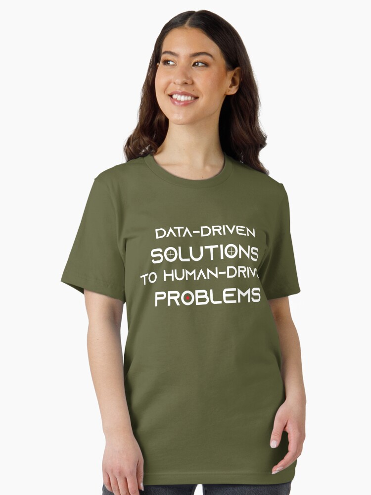 Thumbnail 2 of 7, Essential T-Shirt, Data Driven Solutions white text designed and sold by DaneSullivan.