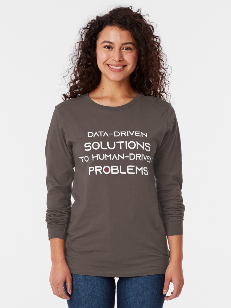 Thumbnail 2 of 5, Long Sleeve T-Shirt, Data Driven Solutions white text designed and sold by DaneSullivan.
