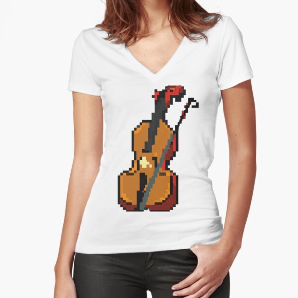 Music lovers - musicians - Cello Fitted V-Neck T-Shirt