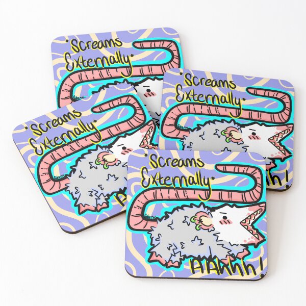 Item preview, Screaming opossum with background designed and sold by fidgettbiscuit.