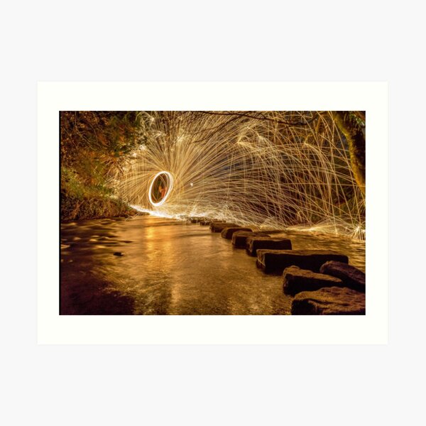 Stepping Stones - Steel Wool Photography Art Print
