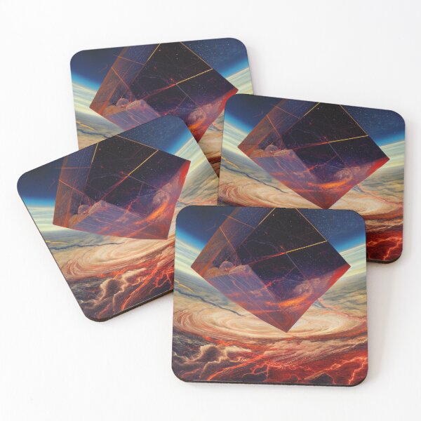 Item preview, A red cube collision poster designed and sold by osssoconcept.