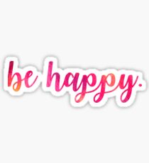 Be Happy Script Letters Sticker