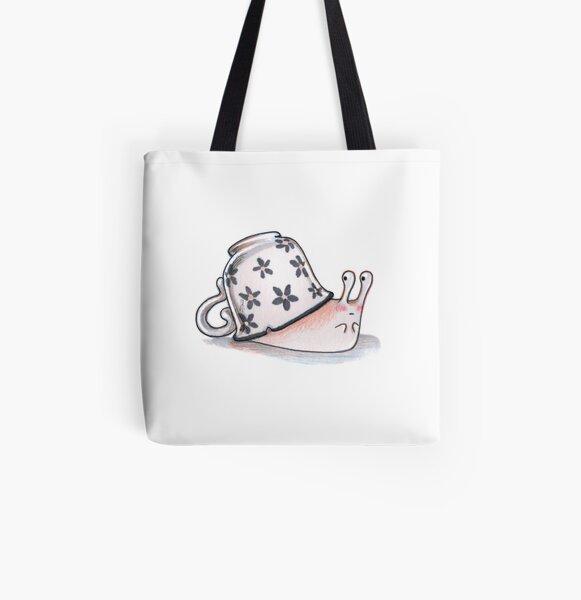 Shy Snail All Over Print Tote Bag