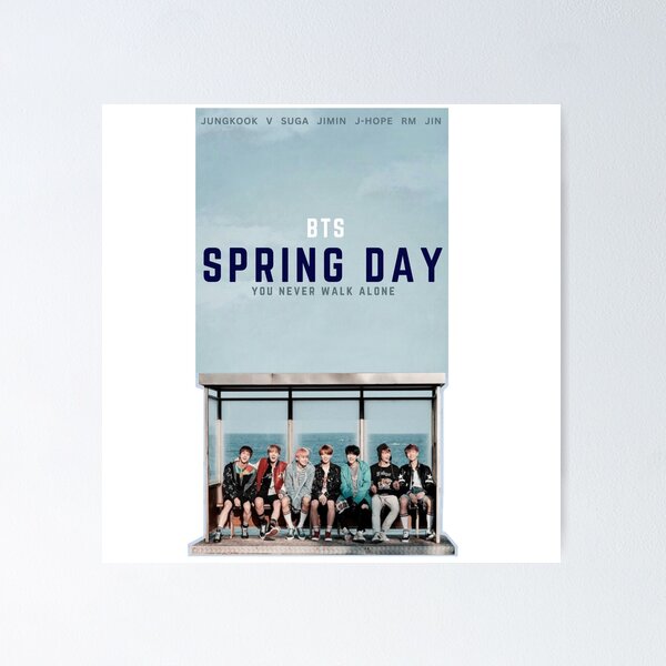 Bts Spring Day Posters for Sale | Redbubble