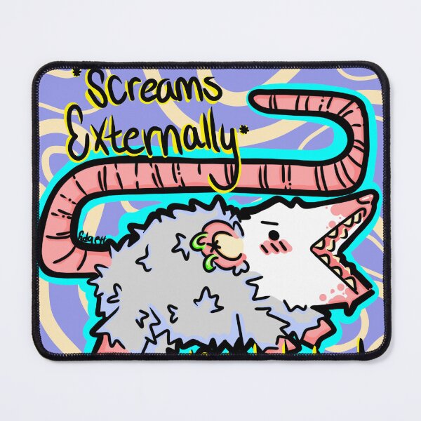Item preview, Screaming opossum with background designed and sold by fidgettbiscuit.