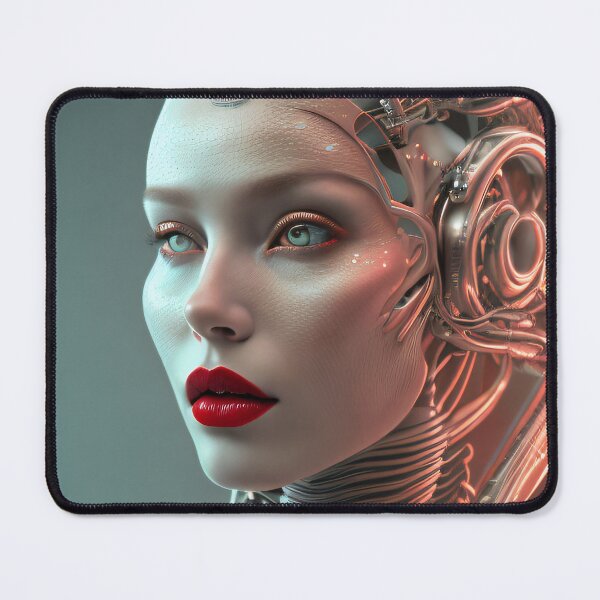 Item preview, Welcome to the age of the cyborgs. AI Portrait designed and sold by ArtCreator2023.