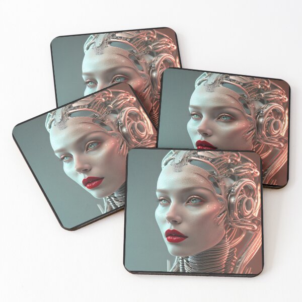 Item preview, Welcome to the age of the cyborgs. AI Portrait designed and sold by ArtCreator2023.