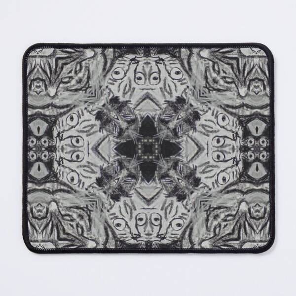 Artikelvorschau, Charcoal Cat Faces Kaleidoscope pattern 3 entworfen und verkauft von Swabcraft.