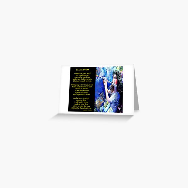 Flute Poem Greeting Card