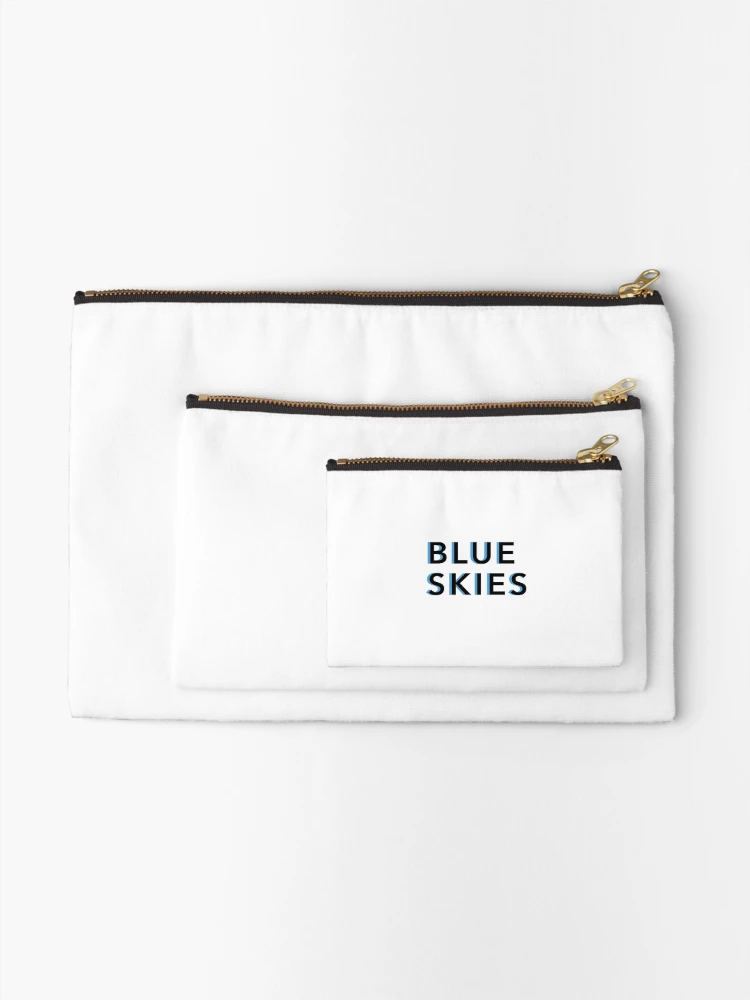Thumbnail 2 of 4, Zipper Pouch, Blue Skies Text designed and sold by Reeseworks.