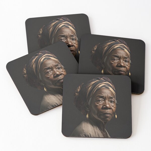 Item preview, Nice portrait of a stylish dressed older African woman designed and sold by 12points.