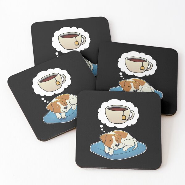 Item preview, Jack Russell Terrier dreaming about Black Tea designed and sold by DoggieDelights.